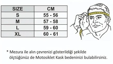 NCR KASK KAPALI VİSÖRLÜ M69 ECE22-06 BELGELİ TURUNCU - Resim 5