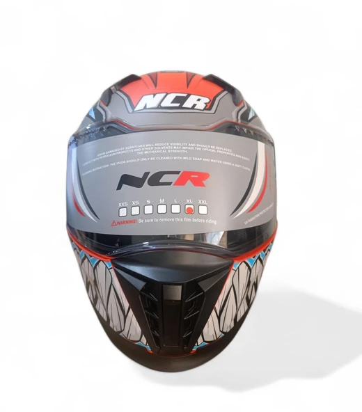 NCR KASK KAPALI VİSÖRLÜ M69 ECE22-06 BELGELİ TURUNCU - Resim 2