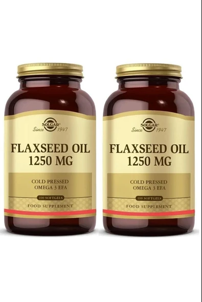 Solgar Flaxseed Oil 1250 Mg 100 Kapsül 2 Adet ürün görseli 1