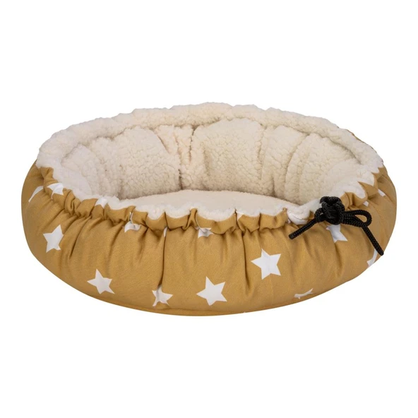 Pet Comfort Sunflower Kedi ve Köpek Yatağı Çift Taraflı Sarı Star/Peluş 60cm ürün görseli 1