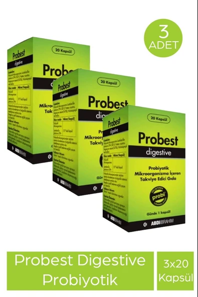 Probest Probiyotik Digestive 20 Kapsül 3 Adet ürün görseli 1