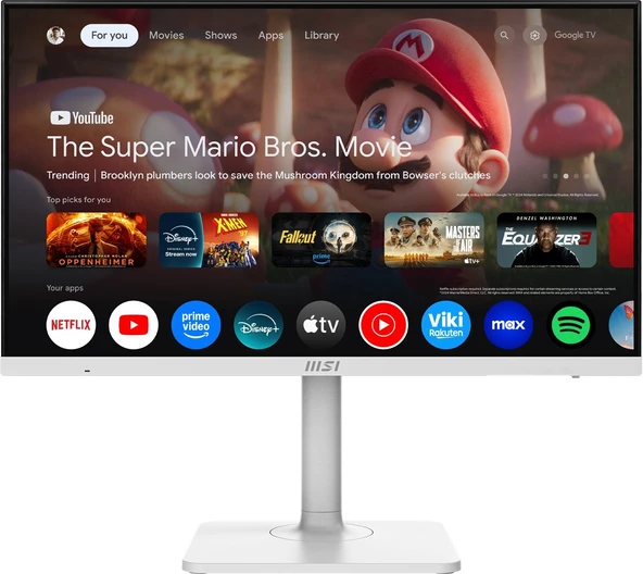 27" MSI MODERN MD272UPSW 1ms 60Hz 3840x2160 IPS HDMI DP Type-C Pivot Beyaz Monit ürün görseli 1