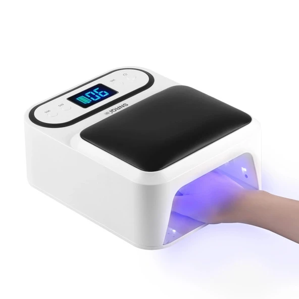 Q9 Şarjlı Manikür Tırnak Kurutucu UV Led Lamba Protez Tırnak Lambası Beyaz 48W ürün görseli 1