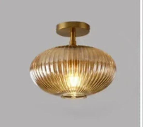 Rsylight Retro Bal Elips Tavan Plofyoner Dekoratif Rustik Avize Çap:30 cm ürün görseli 1
