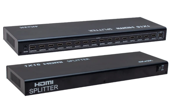 16 Port 1080P 3D 4Kx2K Destekli 1 Giriş 16 Çıkış HDMI Dağıtıcı ürün görseli 1