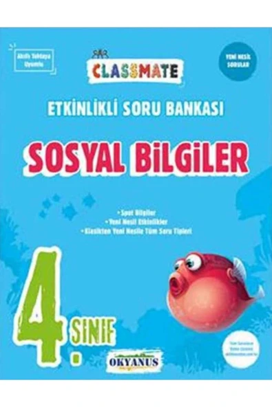 4. Sınıf Sosyal Bilgiler Classmate Etkinlikli Soru Bankası / Okyanus Yayınları / 9786059565752 ürün görseli 1