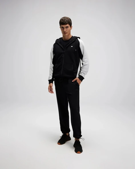 Ellesse EM560 Erkek Siyah Fermuarlı Kapüşonlu Siyah Sweat ürün görseli 1