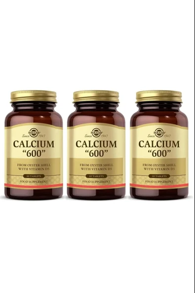 Solgar Calcium Oyster Shell 600 Mg 60 Tablet 3 Adet ürün görseli 1