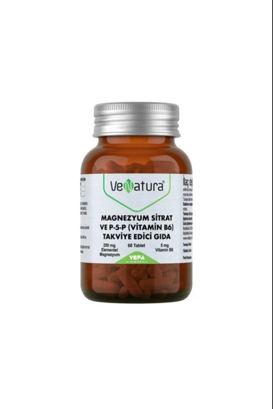 Venatura Magnezyum Sitrat Ve P-5-P (VİTAMİN B6) 60 Tablet ürün görseli 1