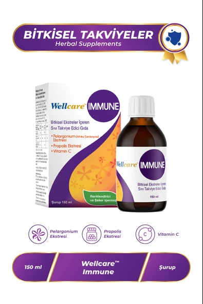 Wellcare Immune Şurup 150 ml ürün görseli 1