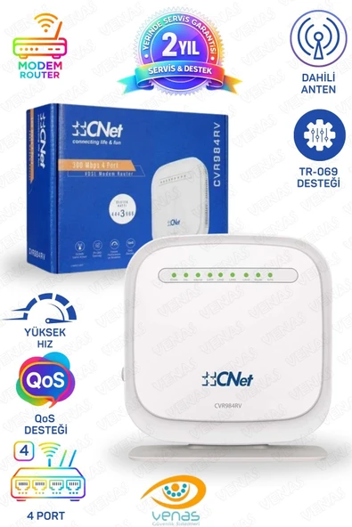 Venas 4 Port 300 MBPS VDSL MODEM ROUTER ürün görseli 1