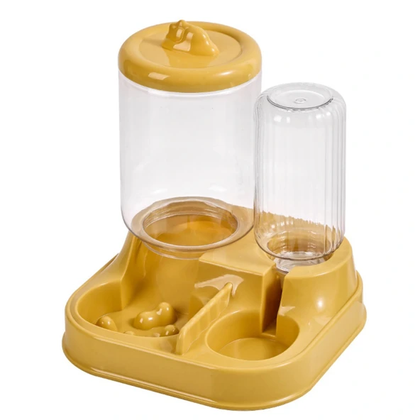 ShopyTech Otomatik Kedi Köpek Mama ve Su Kabı  2,8 Litre Kuru Mama Haznesi 1 Litre Otomatik Su Dağıtıcılı Yavaş Beslemel ürün görseli 1