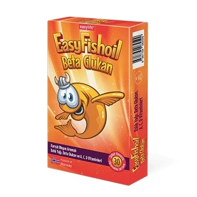 EasyFishoil Beta Glukan Çiğnenebilir 30 Jel Tablet ürün görseli 1