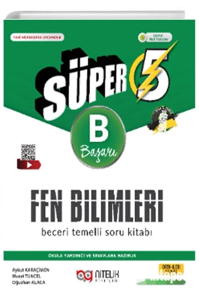 Nitelik 5.Sınıf Fen Bilimleri Beceri Temelli Soru Kitabı ürün görseli 1