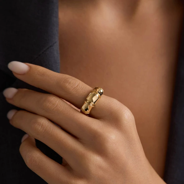 Smooth Gold Altın Yüzük 7mm - Resim 3