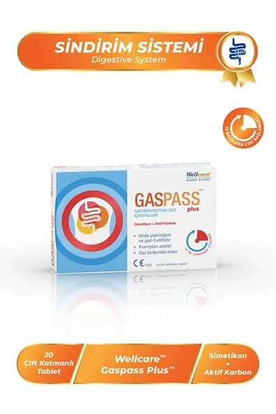 Wellcare Gaspass Plus 20 Tablet ürün görseli 1