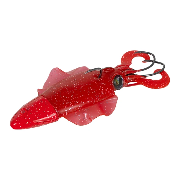 Seabor Cuttle Fish 12cm 110gr Silikon Kalamar Jig Yem Renk : Red ürün görseli 1