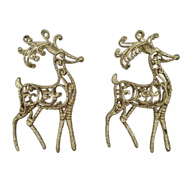Asılabilir Yılbaşı Yeniyıl Ağacı Süsü Geyik 15cm Christmas New Year Ornaments Deer 15cm ürün görseli 1
