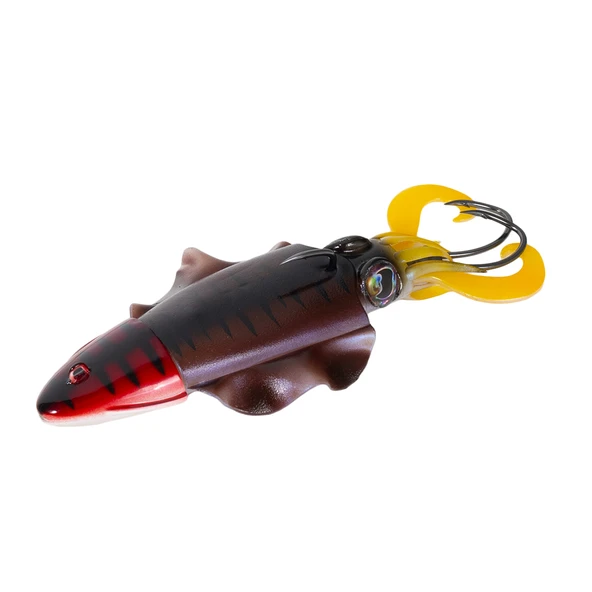 Seabor Cuttle Fish 12cm 110gr Silikon Kalamar Jig Yem Renk : Brown ürün görseli 1