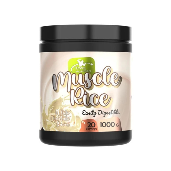 Torq Nutrition Muscle Rice Mikronize Pirinç Karbonhidrat Tozu 1000 g – Beyaz Çikolata Aromalı Sporcu Takviyesi ürün görseli 1