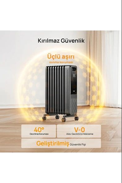 DREO OH310 Akıllı Yağlı Radyatör Isıtıcı (Distribütör Garantili) - Resim 5
