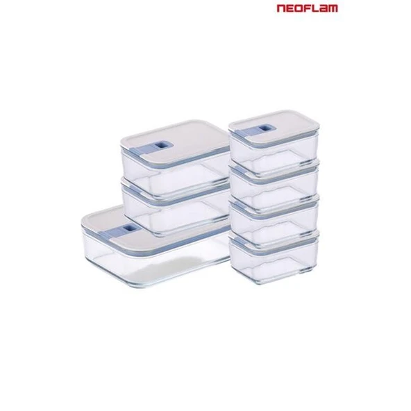 Neoflam Perfect Seal Cam Saklama Seti 7 Parça ürün görseli 1