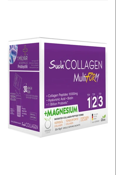Suda Collagen Multiform Magnezyum Orange 15gx30 Saşe ürün görseli 1