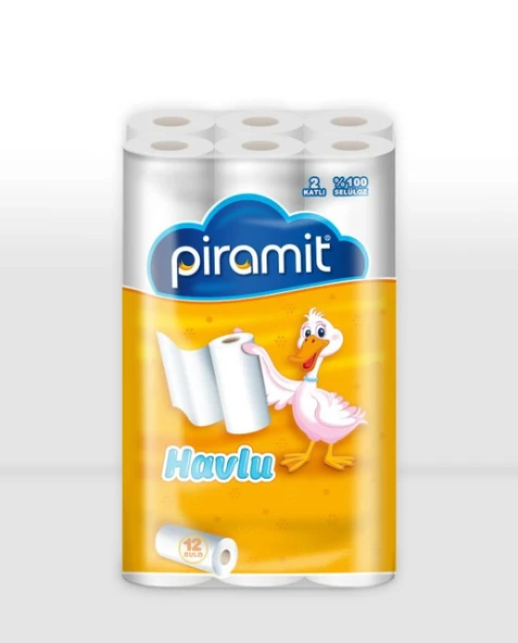 Piramit Kağıt Havlu 12'li 2 Katlı ürün görseli 1