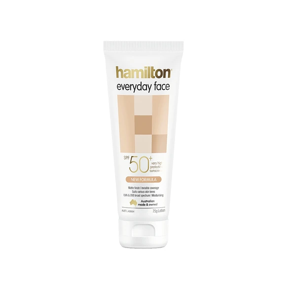 Hamilton Everyday Face SPF50+ Cream 75 g – Hassas ve Yağlanmaya Eğilimli Ciltler İçin Günlük Yüz Güneş Koruyucu Krem ürün görseli 1