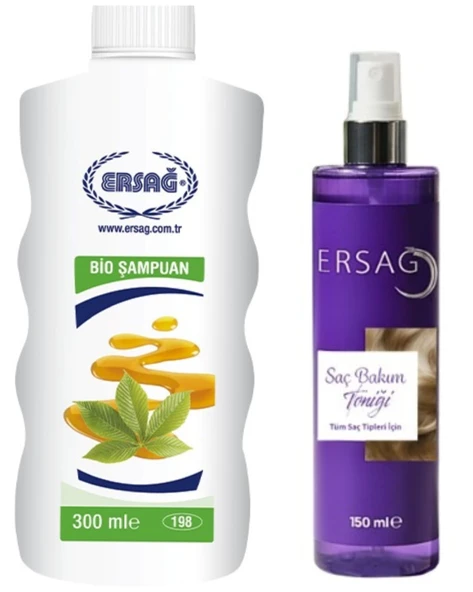 ERSAĞ 300 ML BİO ŞAMPUAN + 200 ML SAÇ BAKIM TONİĞİ ürün görseli 1