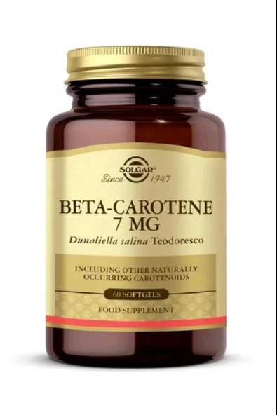 Solgar Beta Carotene 7 mg 60 Kapsül - Resim 3
