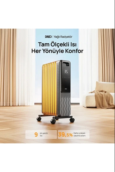 DREO OH310 Akıllı Yağlı Radyatör Isıtıcı (Distribütör Garantili) - Resim 2