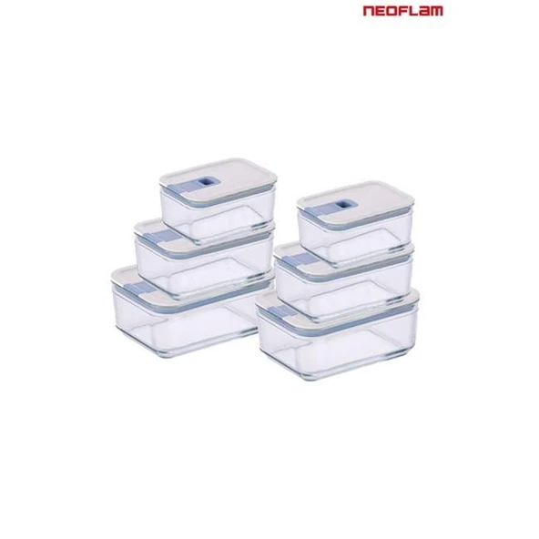 Neoflam Perfect Seal Cam Saklama Seti 6 Parça ürün görseli 1