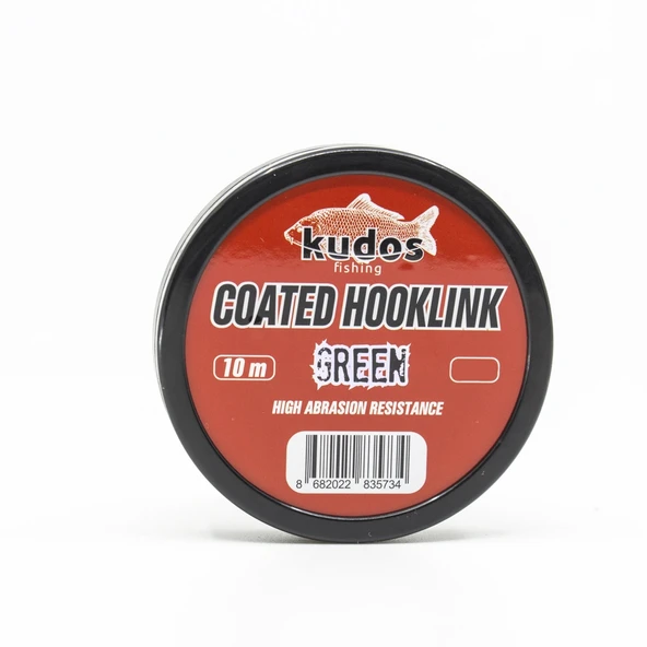 Kudos Coated Hooklink Green 10m Leader Çeker (lb) : 25lb ürün görseli 1