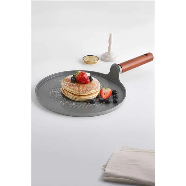 Neoflam Fika Alüminyum Döküm Krep Tava 26 Cm Gri ürün görseli 1