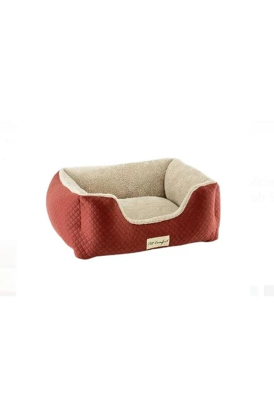 Pet Comfort Echo Kedi ve Köpek Yatağı Tarçın/Ecru  Peluş S 60x50cm ürün görseli 1