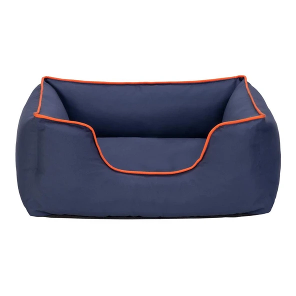 Pet Comfort Alpha Kedi ve Köpek Yatağı Lacivert w  Turuncu Biye S 60x50cm ürün görseli 1