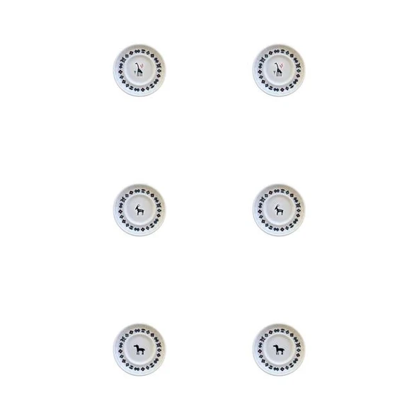 Porser Porselen Hitit Sefa Çay Tabağı Takımı 10cm 6 Parça ürün görseli 1