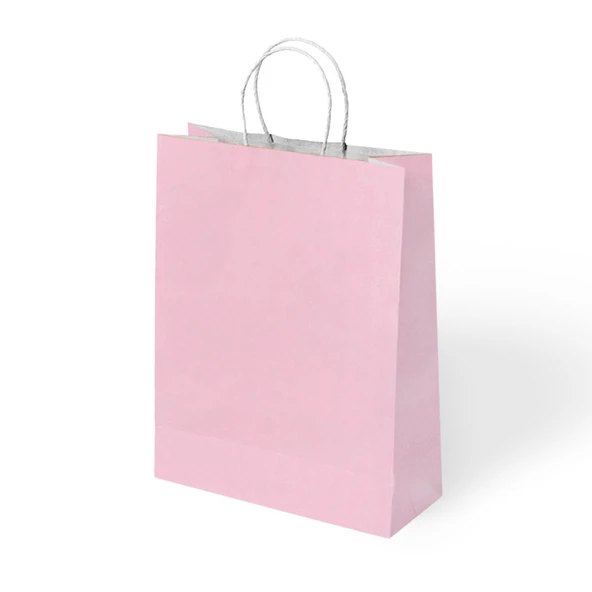 Büküm Saplı Kraft Kağıt Çanta 25x31x12cm Pakette 24 Ad. ürün görseli 1