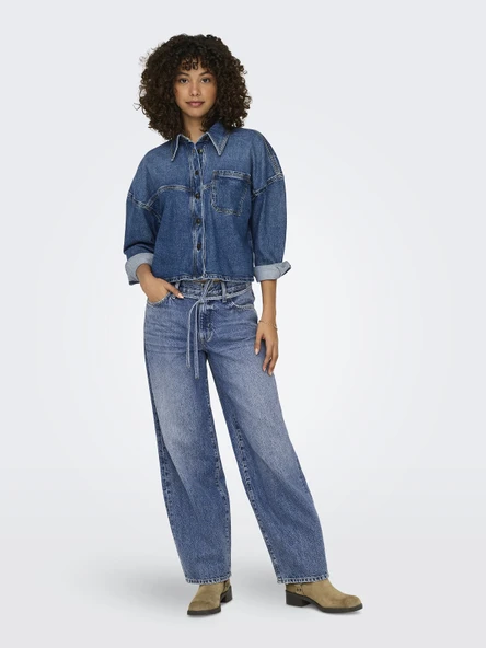 ONLY Bayan Balon Fit Geniş Kot Pantolon 15325796 ürün görseli 1