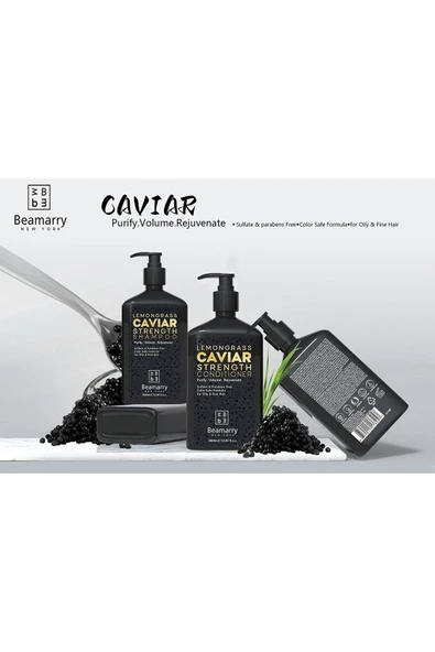 Beamarry Lemongrass Caviar Strength Shampoo 380 ml - Resim 4