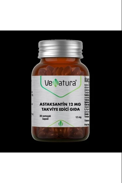 Venatura Astaksantin 12 mg 30 Kapsül ürün görseli 1