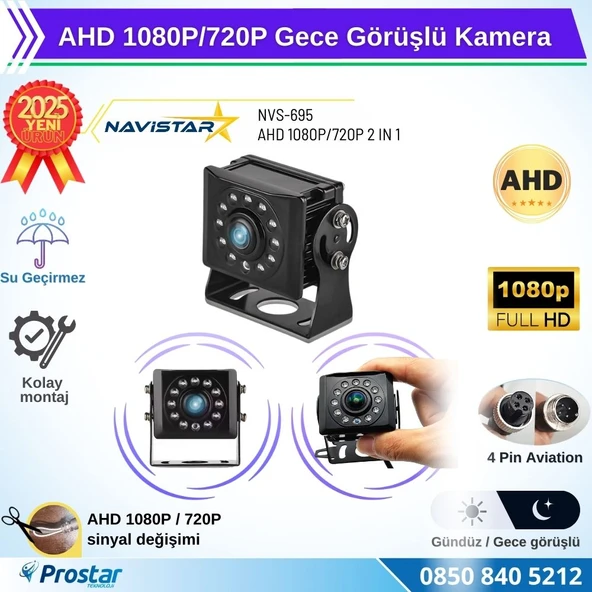 AHD 1080P/720P Dönüşümlü 11 ledli Gece Görüşlü Kamera ürün görseli 1
