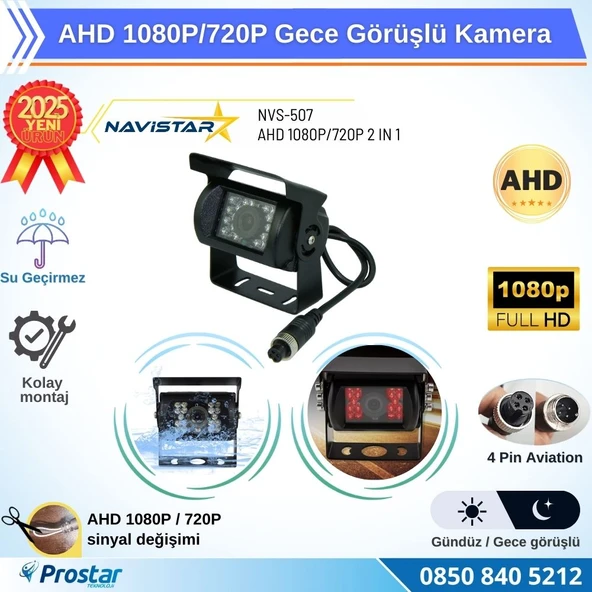 AHD 1080P/720P Çift fonksiyonlu Gece Görüşlü Şapkalı Kamera ürün görseli 1