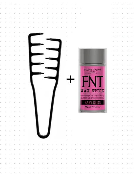 Fontenay Hair Wax Stick 75gr - Saç Sabitleyici BABY KIDS + Mucizevi Tarak 2'li Set ürün görseli 1
