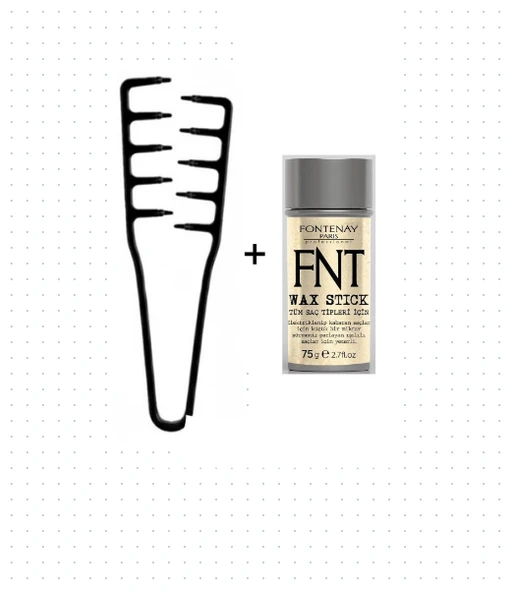 Fontenay Hair Wax Stick 75gr - Saç Sabitleyici Unisex + Mucizevi Tarak 2'li Set ürün görseli 1