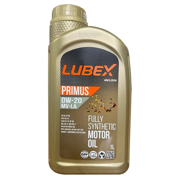 Lubex Primus MV-LA 0W20 1 Lt Partiküllü Motor Yağı ürün görseli 1
