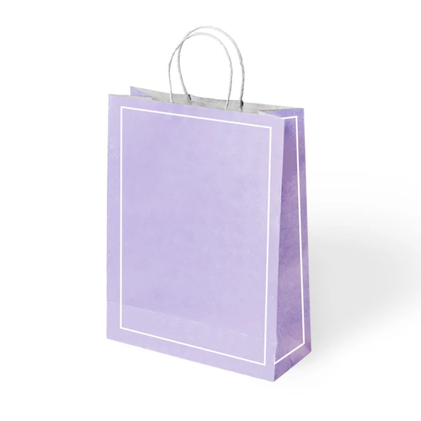 Büküm Saplı Kraft Kağıt Çanta 25x31x12 cm Pakette 24 Ad ürün görseli 1