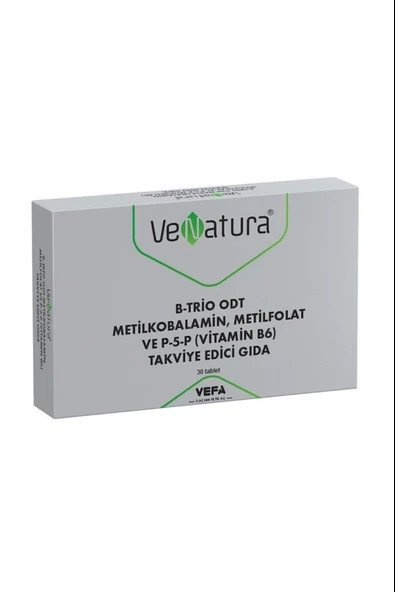 Venatura B-Trio ODT Metilkobalamin Metil Folat ve Vitamin B6 30 Tablet ürün görseli 1