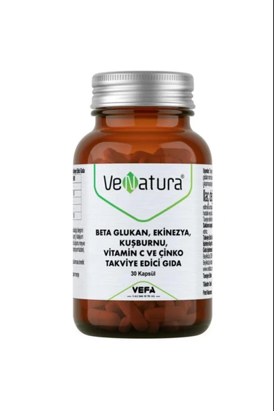 VeNatura Beta Glukan, Ekinezya, Kuşburnu, Vitamin C, Çinko 30 Kapsül ürün görseli 1